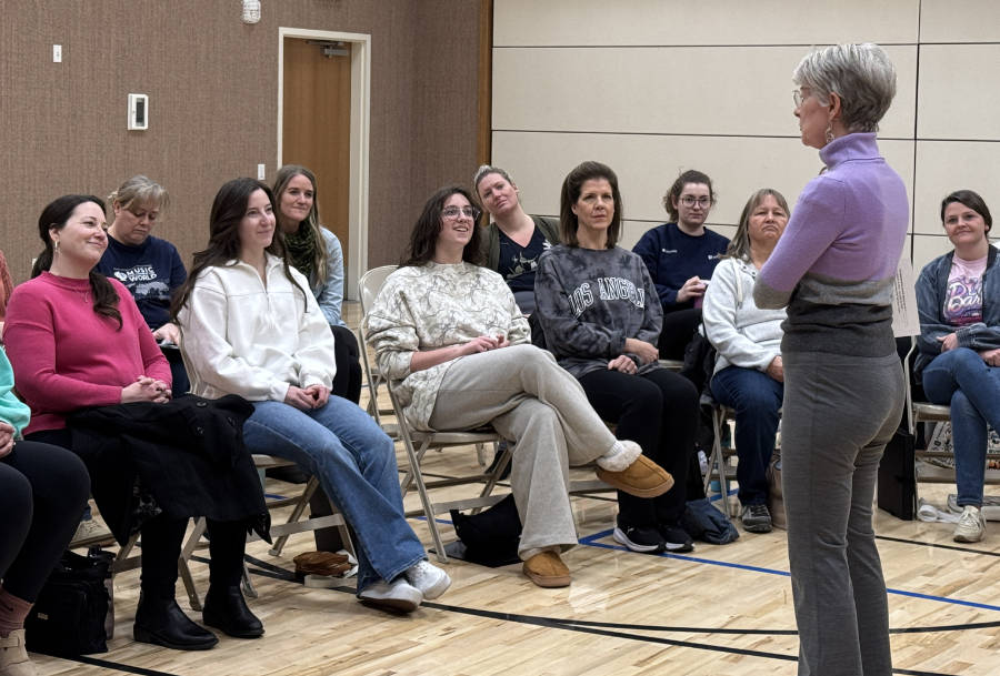 Chorus practicing Alexander Technique movements