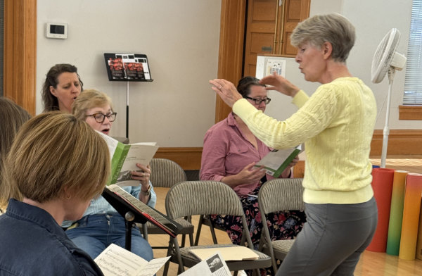 Choral rehearsal session